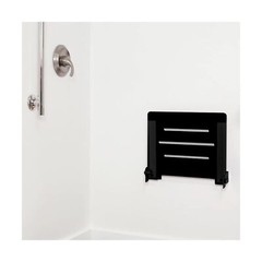 Seachrome SHAFSL-185155-PBS-S-MB Slimline Wall Mounted, Folding Shower Seat, …