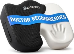 Portable Memory Foam Coccyx Cushion for Sciatica and Back Pain Relief – 275 lbs