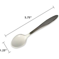 Teaspoon with Non-Slip Soft Touch Plastisol Handle for Comfortable Grip