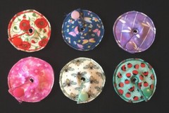 6 Button Buddies – GIRLS – Mickey, G Tube, J Peg Feeding Tube Button Covers Pads