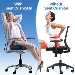 CJACSOC Seat Cushion, Extra Large Memory Foam Cushion 19*17*4.5 inch, Black