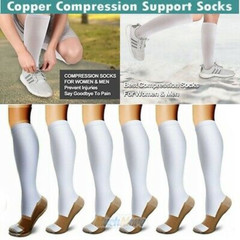 3 Pairs Compression Socks (8-15mmHg) Moisture Wicking Support Stocking S-XXL