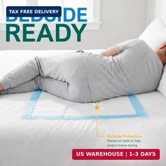 Medpride Disposable Underpads 17“ x 24“ (100-Count) Incontinence Pads, Bed Cov