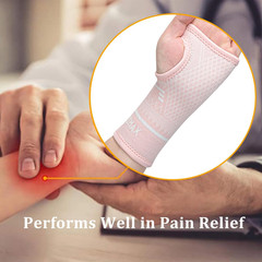 Copper Wrist Compression Sleeve 1 Pair, Comfortable Hand Brace Support for Arthr