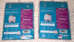 2 Essential Quik-Sorb C6000M Reusable Incontinence Pants Medium White Vinyl LOT
