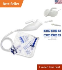 Portable Reusable Male Urinal System with Replaceable Spill-Proof Collection Bag