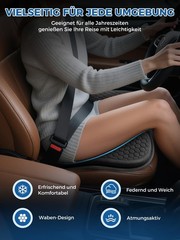 Soft Honeycomb Car Gel Seat Cushion – Breathable, Pressure Relief for All Season