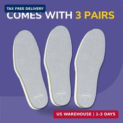 Dr Scholl’s Go Sockless! Cushioning Insoles for Women Men Unisex, 3 Pairs, Trim