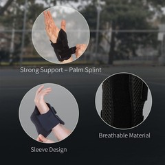 BraceUP Right Wrist Brace S/M Carpal Tunnel Splint Arthritis Support Black