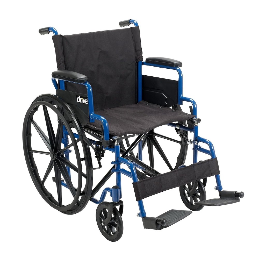 Drive Medical Blue Streak Lightweight Wheelchair – Blue- 20 inch