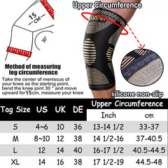 2Pack Copper Knee Braces Compression Sleeves Support for Arthritis Men & Women..