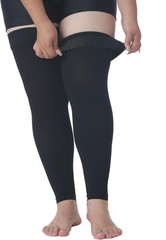 plus Size 3XL Extra Wide Ankle and Silicone Band, 20-30 Mmhg Compression Stockin