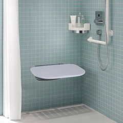 VEVOR Folding Shower Seat 13.6“ x 12.8“ Wall Mounted Shower Bench 450 lbs