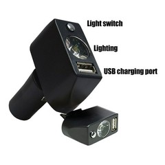 Electric Wheelchair Light 3 Pin XLR,USB Charging Adjustable Angle LED 2187