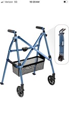 NEW – Stander Wonder Able Life Foldable Rollator Walker Cobalt Blue 4250-CB