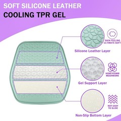 Non-Slip Gel Seat Cushion, 18.9×18.1 Inch – Sciatica Relief for Cars & Office