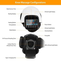 Knee Massager Heated Vibration Therapy W/ LED