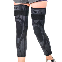 Caspe 2 Pack Full Leg Compression Sleeve with Strap Thigh Knee Calf Support