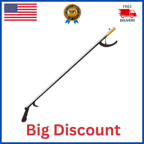 Magnetic Pick Up Hand Stick Trash Hook Arm Tool 32″ Object Grabber Reacher Grip