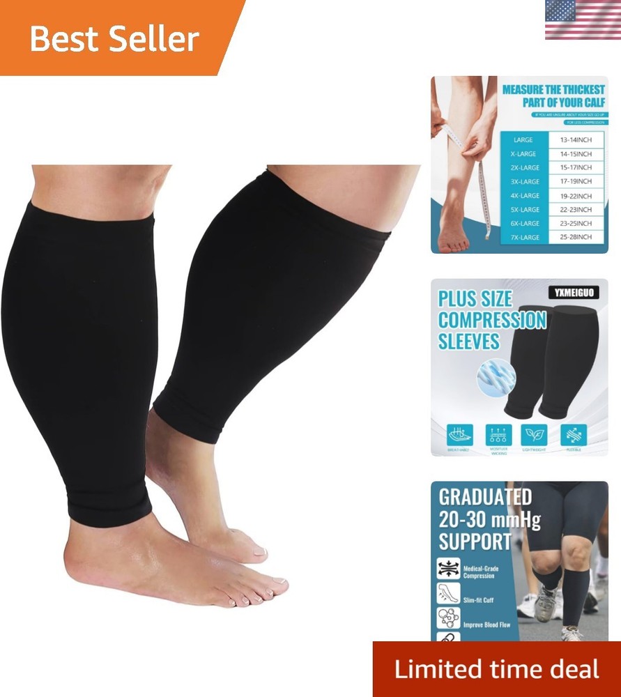 Soft Nylon Calf Compression Sleeves 6XL – Support for Sports & Everyday Life
