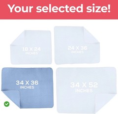 Washable Underpads 34″ X 36″ Pack of 4 Waterproof Reusable Heavy Absorb Bed Pads