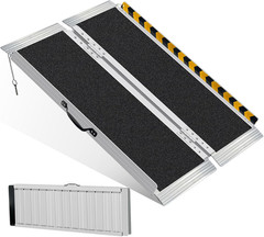 4FT Long Wheelchair Ramp for High Steps & Van Loading – Extra Stable Aluminum Ra