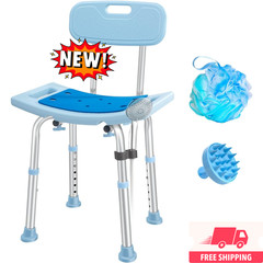 Silla de ducha con respaldo para personas mayores, taburetes y bancos de ducha p