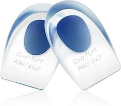 Silicone Gel Heel Cups Heel Lifts Support Pads for Men Women, 1 Pair
