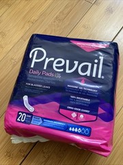 Women’s Prevail Daily Pads For Bladder Leaks 20 Count New.