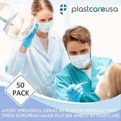 Disposable Dental Bibs 13″x18″ – 3 Ply Waterproof Tattoo Bib Sheet for Patien…