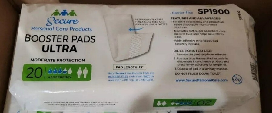 2x Secure Personal Care Products . Booster Pads Ultra, SP1900