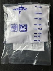 Medline Urinary Drainage Bag 2000 mL, Flip Drain Bag 600 mL, Snapsecure 3-Way