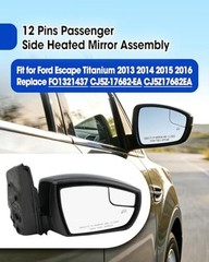 Ford Escape Passenger Right Side Heated Mirror 12 Pins