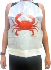 AMSCO Disposables Disposable Crab Bibs for Adults 25 Pack