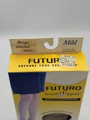 Futuro Beyond Support Ultra Sheer Pantyhose Small Beige Mild Compression 8-15