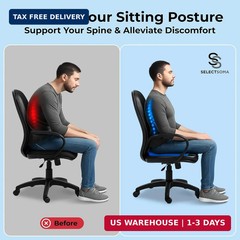 SelectSoma Double-Thick Gel Seat Cushion for Long Sitting Pressure Relief for Ba