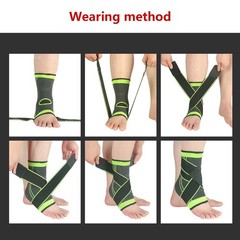 Ankle Brace Support Compression Sleeve Sprained Foot Tendon Pain Relief Wrap Gym