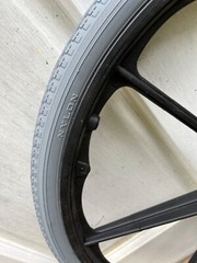 22″ Wheelchair Wheel with Gray Cheng Shin Tire 22 x 1 3/8