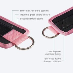 Effortless Transition Ankle Strap for Cable Machines – Pink & Adjustable