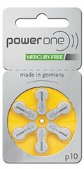 Power One Size 10 Zinc Air Hearing Aid Batteries (60 batteries)