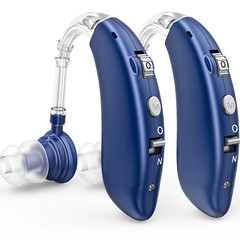 1 Pair Digital Hearing Aid Severe Loss Rechargeable BTE Ear Aids Noise Canceling