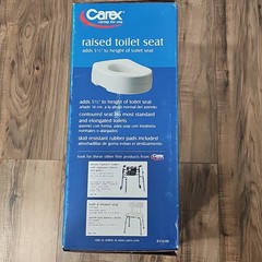 Carex White Plastic Raised Toilet Seat 5-1/2″ Height up to 300 lbs