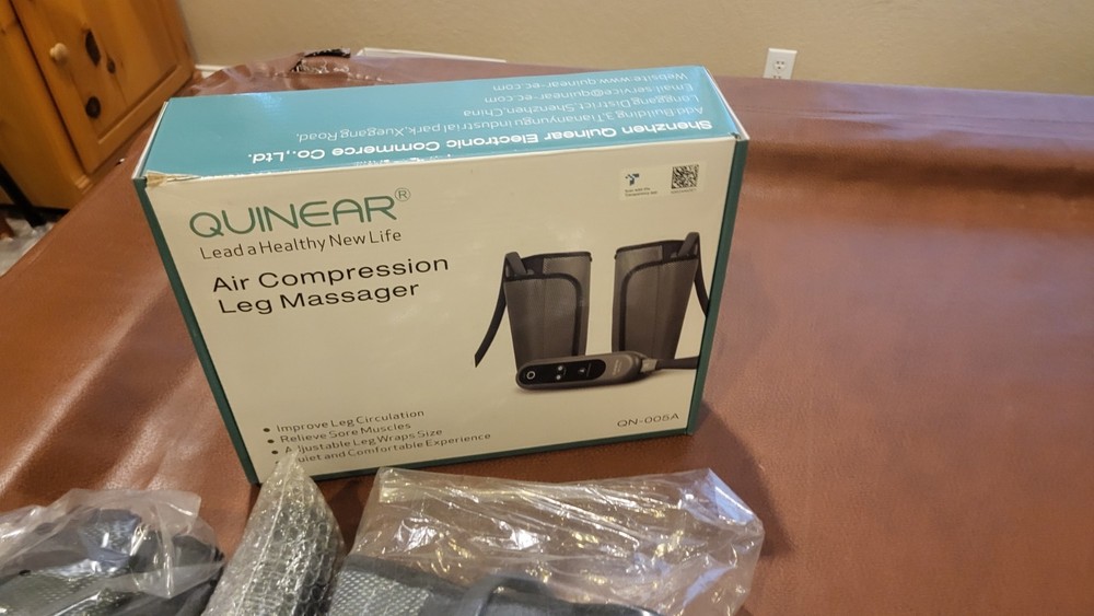 QUINEAR Air Compression Leg Massager for Circulation & Pain Relief, Adjustable