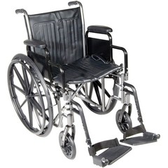 McKesson Wheelchair, Black, Swing Away, 18 in 1 Count (Pack of 1), Black