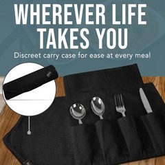 Adaptive Weighted Utensils Set – 4-Piece Silverware for Parkinson’s Patients