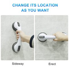 12inch Shower Handle Strong Hold Suction Cup Grab Bars Safety Hand Rai Bathroom
