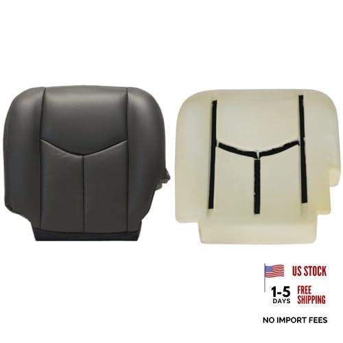 Dark Gray Leather Seat Cover for Driver 692 or 69i – Side Bottom Replacement