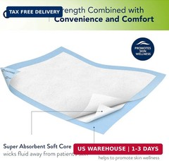 HALYARD Premium Disposable Underpads, 30 x 36 Inches Chux Pads – Blue, Pack of 1