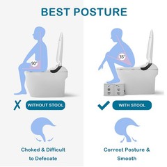 Foldable Toilet Stool 7 Inches Healthy Squatting Posture Poop Stool Anti-Slip
