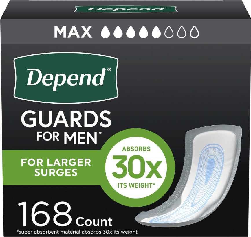 Depend Incontinence Guards Incontinence Pads Bladder Control Men Pads 168 count
